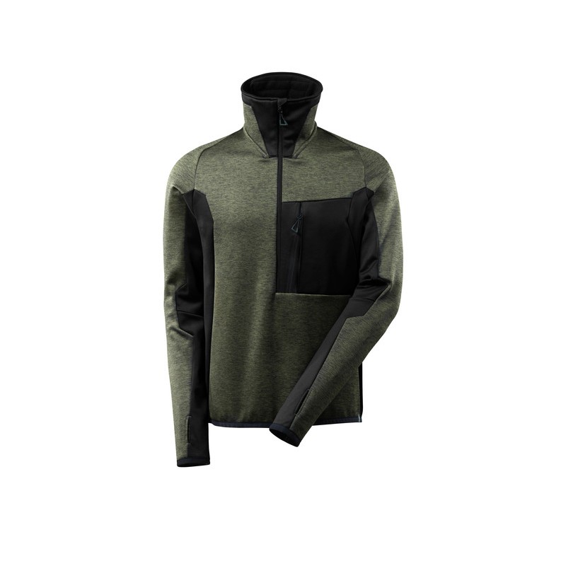 Pull en polaire avec fermeture zippée courte