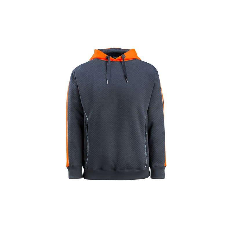 Sweat capuche avec contraste réfléchissants texture gaufrée coupe moderne