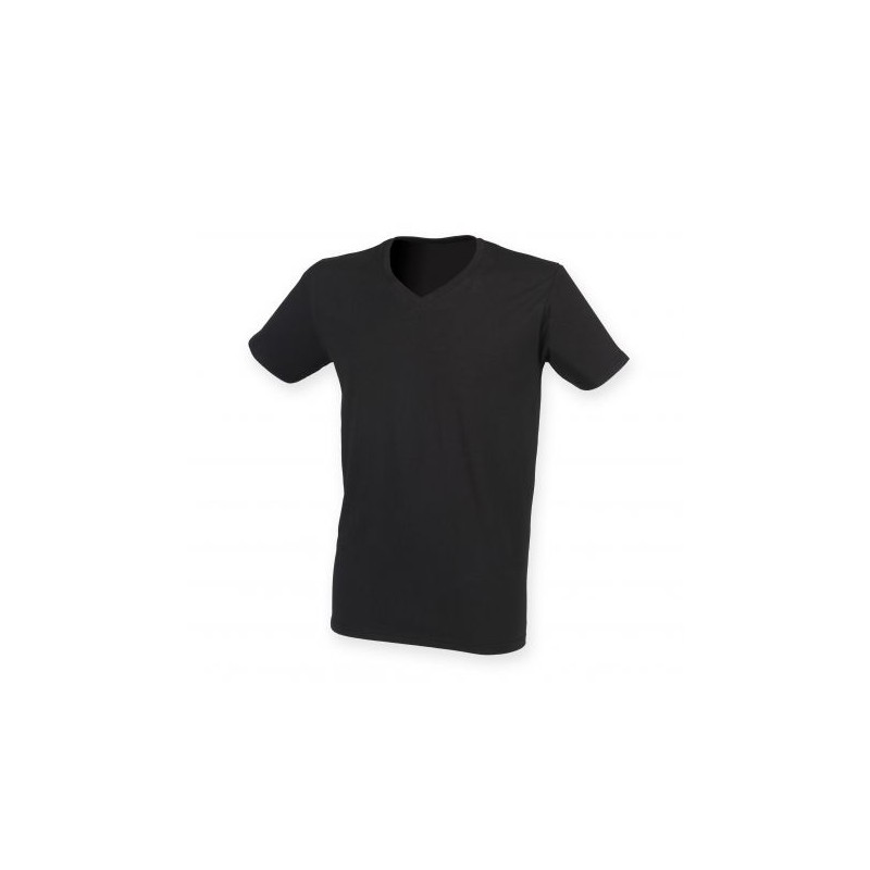 Tee-Shirt stretch Col V Homme